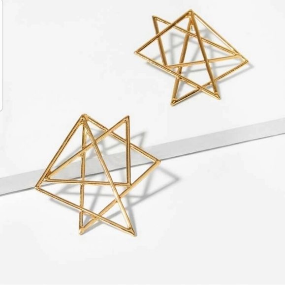 *Valerie** Large Geometric Earrings - Picture 3 of 5